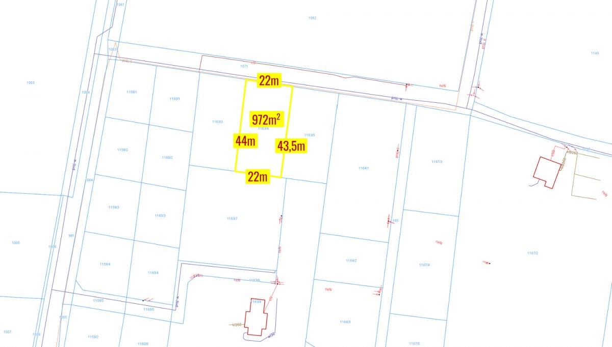 Działka budowlana Strzebiń-Łazy 972m2