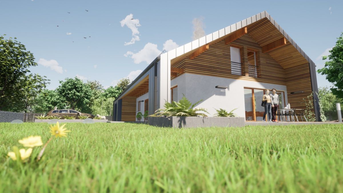 Pod lasem działka z rozpoczętą budową domu