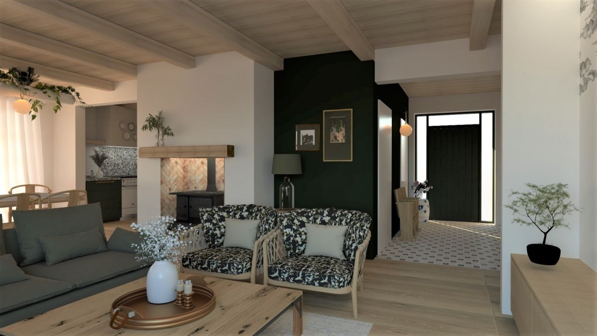 Pod lasem działka z rozpoczętą budową domu